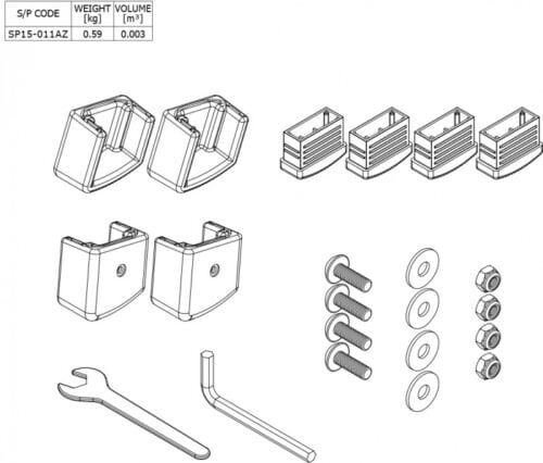 Bailey Spare part boot kit SP15-011AZ for BXS Telescopic ladder and Werner multi purpose ladder