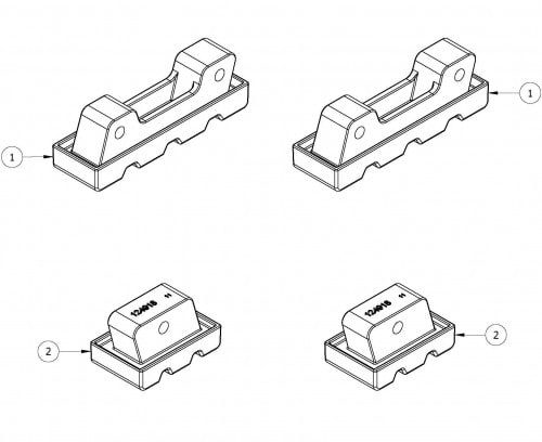 Bailey Spare Part Feet kit for Single sided and Trade Platform Ladder